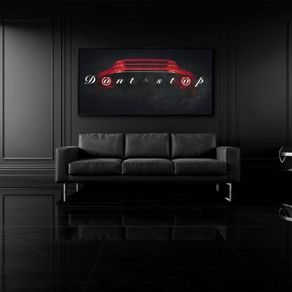 Ferrari Don't Stop Wall Art Motivational Sport Car Canvas
