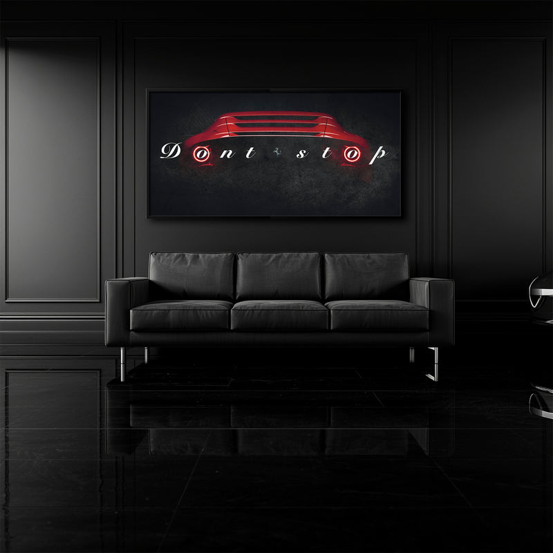 Ferrari Don't Stop Wall Art Motivational Sport Car Canvas