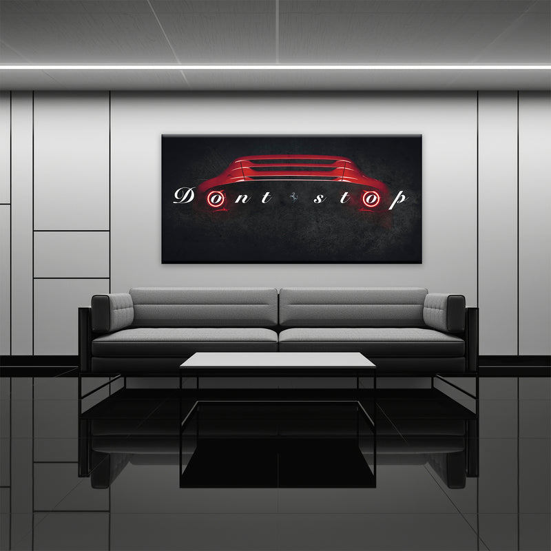 Ferrari Don't Stop Wall Art Motivational Sport Car Canvas