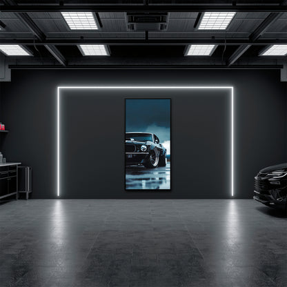 Black Ford Mustang Stormline Wall Art