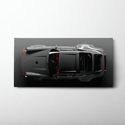 Porsche 911 Graphite Apex Wall Art – Gray Sports Car Canvas Print