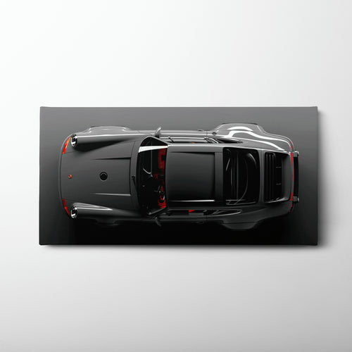 Porsche 911 Graphite Apex Wall Art – Gray Sports Car Canvas Print