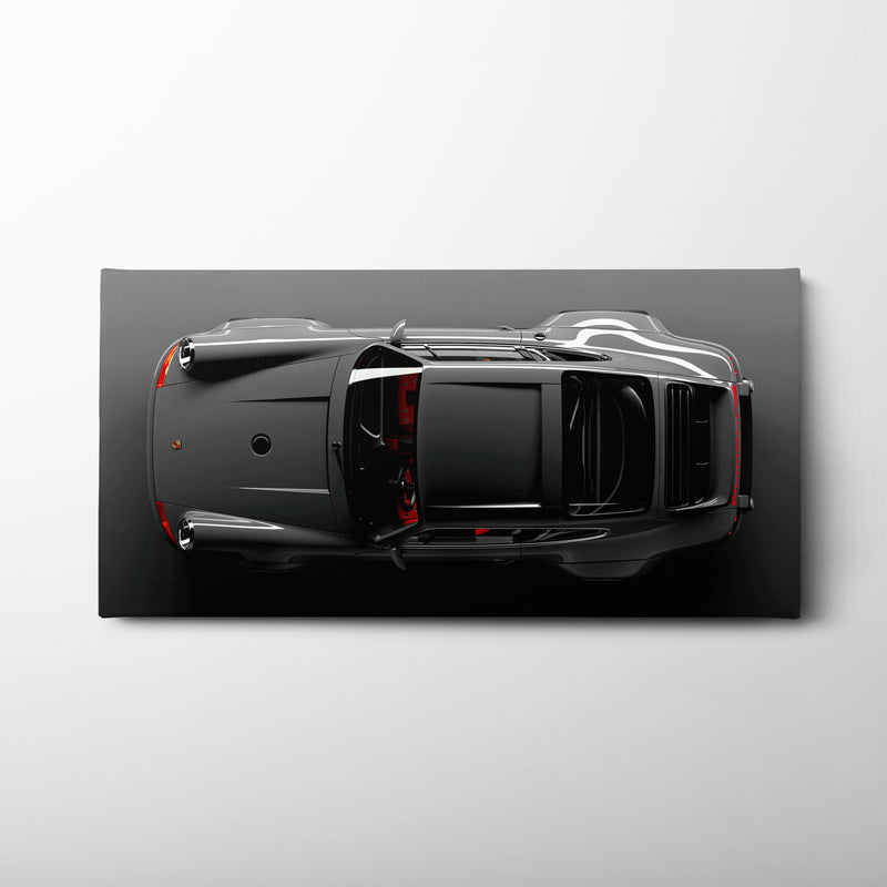 Porsche 911 Graphite Apex Wall Art – Gray Sports Car Canvas Print
