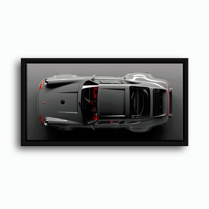 Porsche 911 Graphite Apex Wall Art – Gray Sports Car Canvas Print