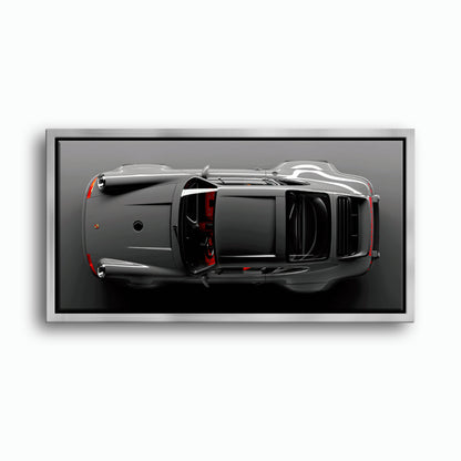 Porsche 911 Graphite Apex Wall Art – Gray Sports Car Canvas Print