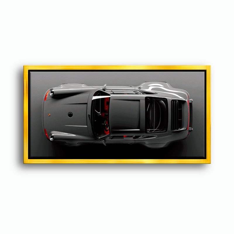 Porsche 911 Graphite Apex Wall Art – Gray Sports Car Canvas Print