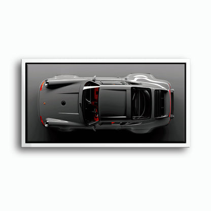 Porsche 911 Graphite Apex Wall Art – Gray Sports Car Canvas Print