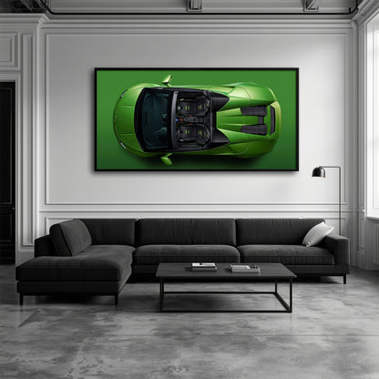 Lamborghini Huracán Spyder Green Wall Art