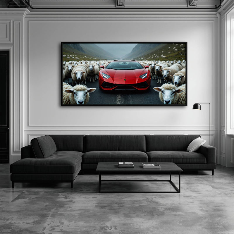 Lamborghini Red Supercar Wall Art Success Canvas