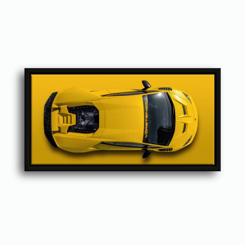 Lamborghini Huracan Canvas Print – Yellow Supercar Wall Art