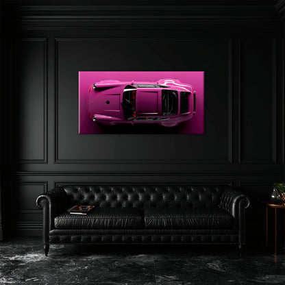 Porsche 911 Magenta Pulse Wall Art – Pink Sports Car Canvas Print