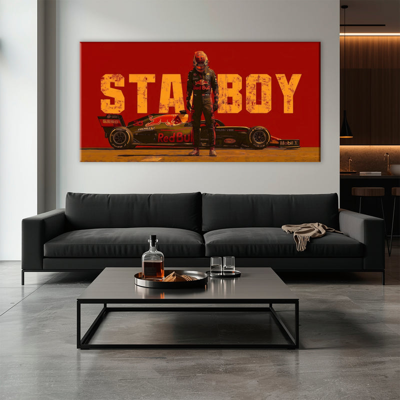 Max Verstappen Red Bull F1 Starboy Wall Art
