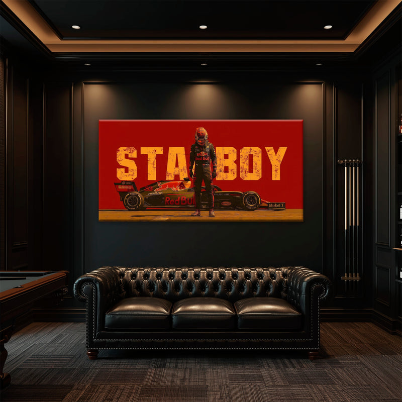 Max Verstappen Red Bull F1 Starboy Wall Art