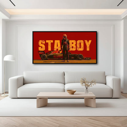 Max Verstappen Red Bull F1 Starboy Wall Art