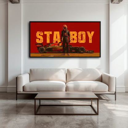 Max Verstappen Red Bull F1 Starboy Wall Art