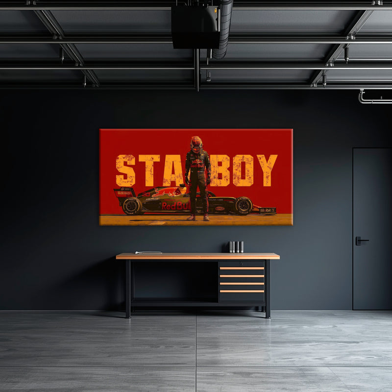Max Verstappen Red Bull F1 Starboy Wall Art