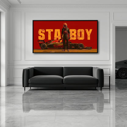 Max Verstappen Red Bull F1 Starboy Wall Art