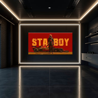 Max Verstappen Red Bull F1 Starboy Wall Art