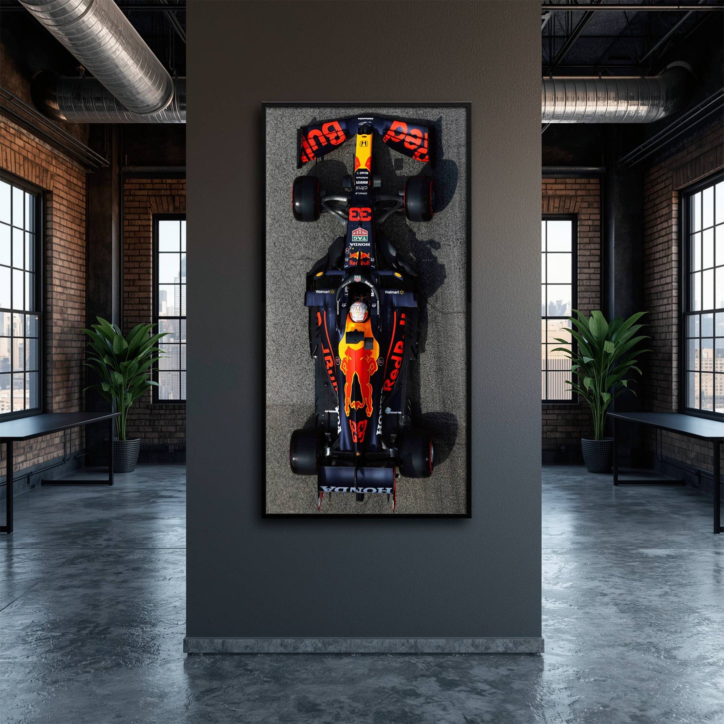 Red Bull Racing Honda RB16B No. 33 Max Verstappen Canvas Wall Art