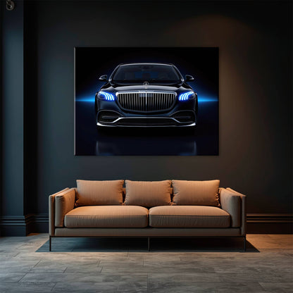 Black Mercedes-Maybach Blue Sovereign Wall Art