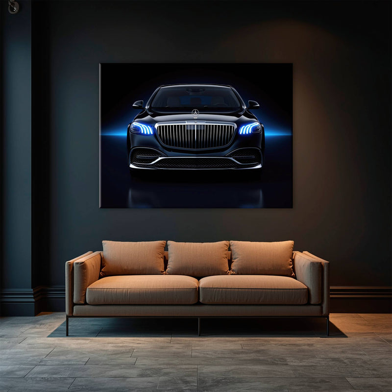 Black Mercedes-Maybach Blue Sovereign Wall Art