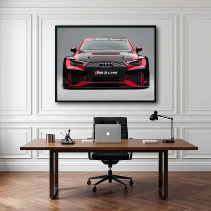 Audi RS 3 LMS Racing Wall Art Sport Car Canvas