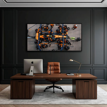 McLaren F1 Wall Art Pit Stop Canvas Print