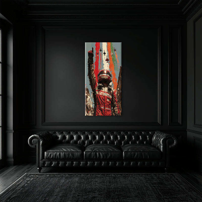 Racing Driver Victory Run Wall Art
