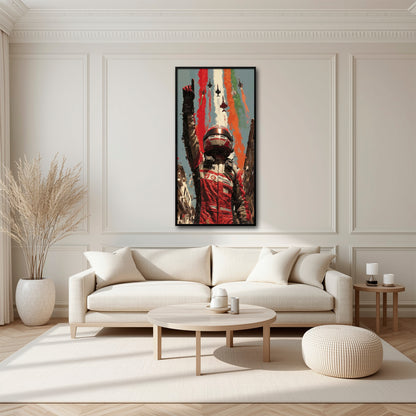 Racing Driver Victory Run Wall Art