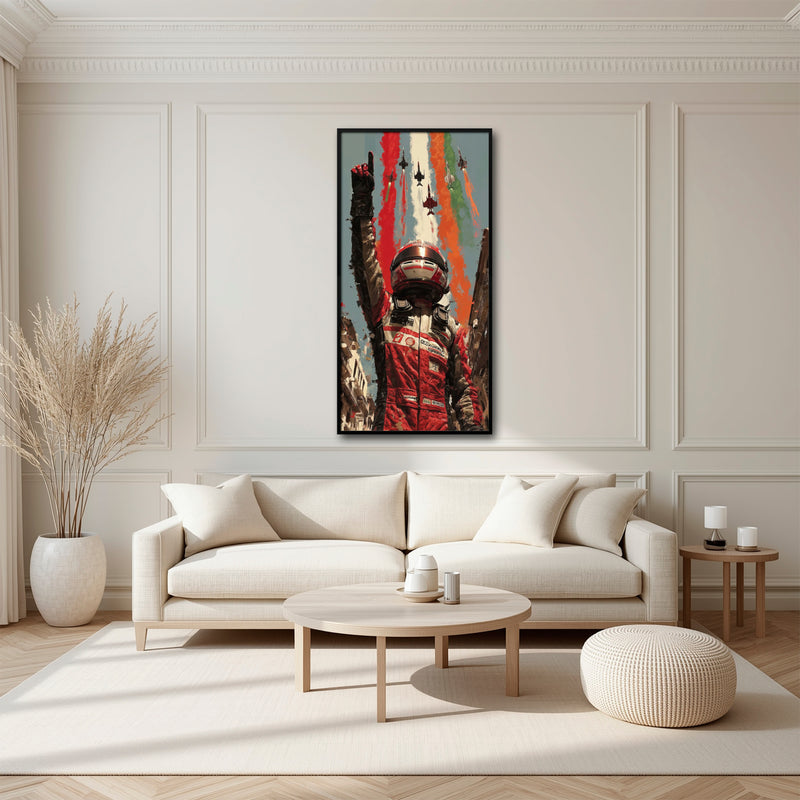 Racing Driver Victory Run Wall Art
