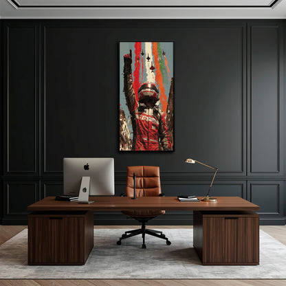 Racing Driver Victory Run Wall Art