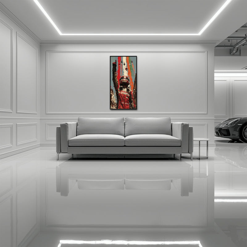 Racing Driver Victory Run Wall Art