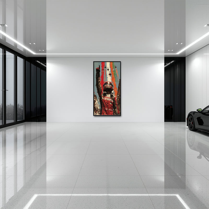 Racing Driver Victory Run Wall Art