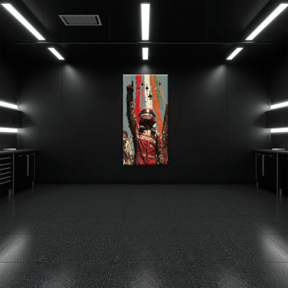 Racing Driver Victory Run Wall Art