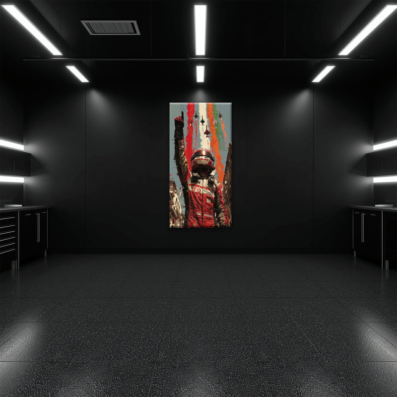 Racing Driver Victory Run Wall Art