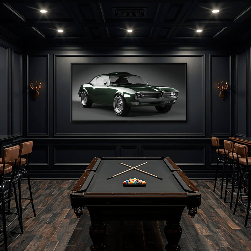 Green Pontiac Firebird Wall Art