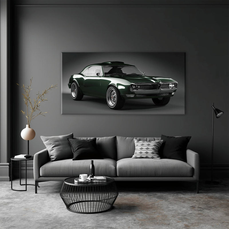 Green Pontiac Firebird Wall Art