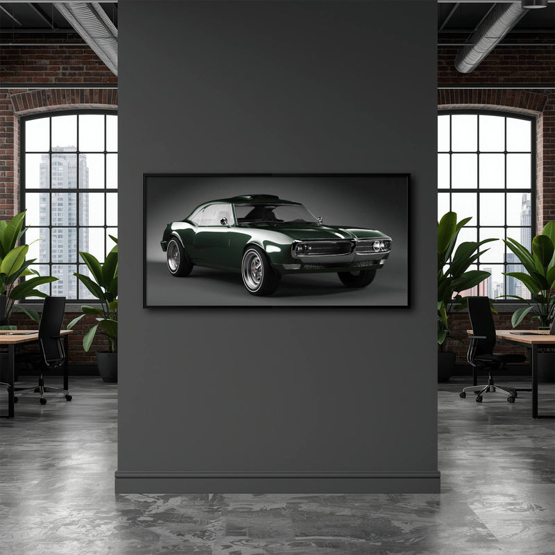 Green Pontiac Firebird Wall Art