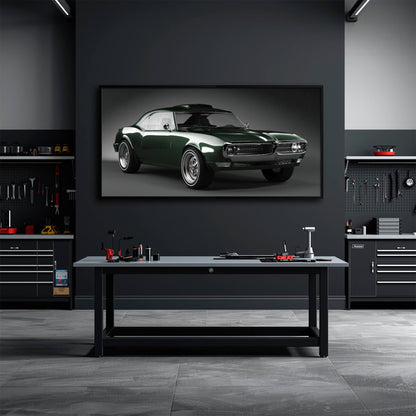 Green Pontiac Firebird Wall Art