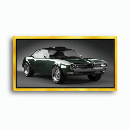 Green Pontiac Firebird Wall Art