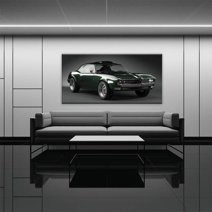 Green Pontiac Firebird Wall Art