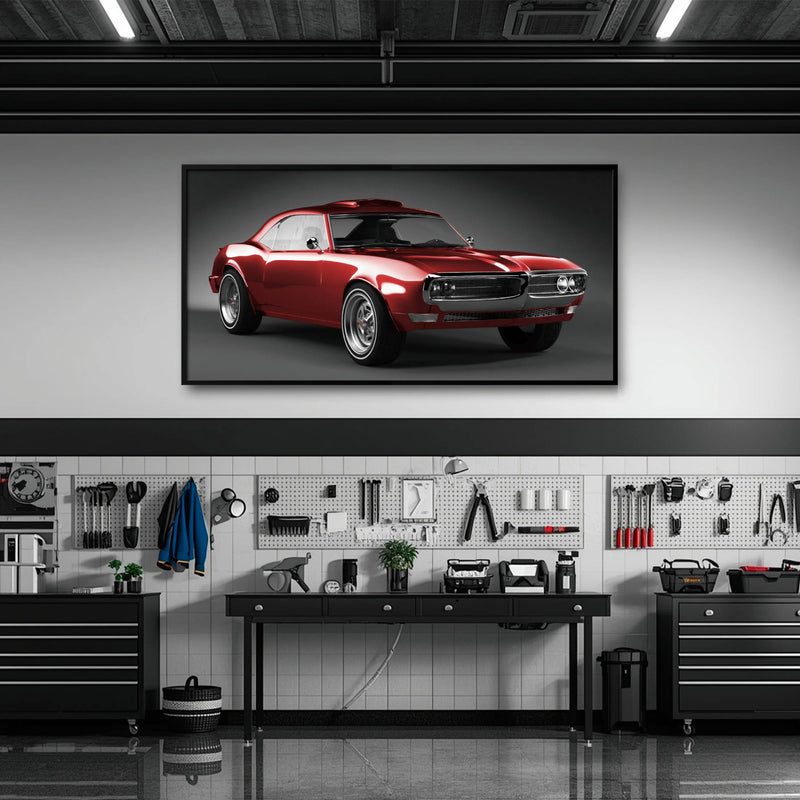 Pontiac Firebird Crimson Legend Wall Art – 1967 Muscle Car Canvas Print