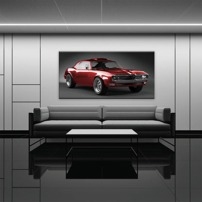 Pontiac Firebird Crimson Legend Wall Art – 1967 Muscle Car Canvas Print