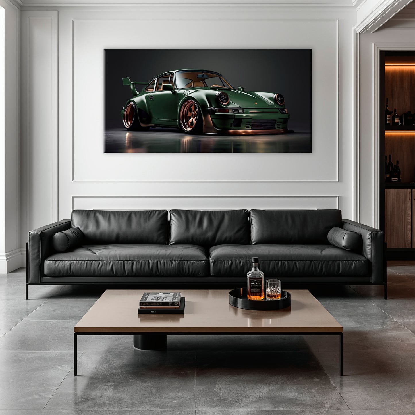 Porsche 911 garage decor canvas for car lovers