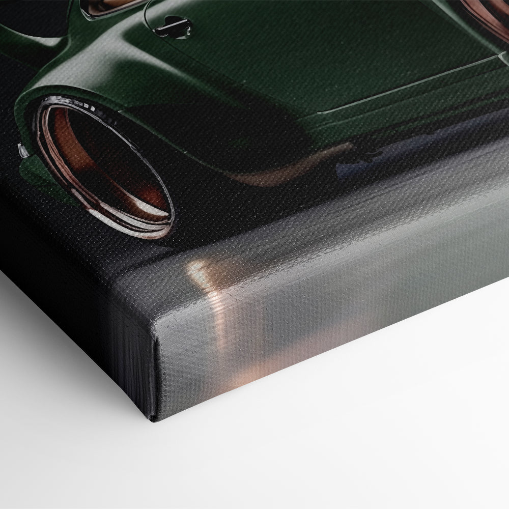 Horizontal Porsche 911 canvas wall art for garage space