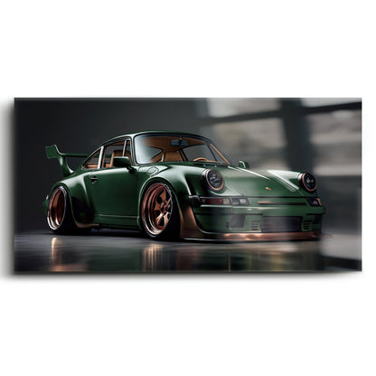 Porsche-inspired racing wall art for car collectors