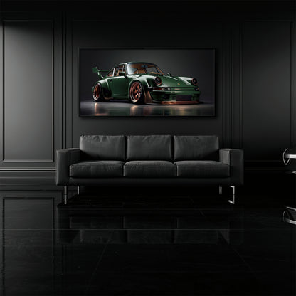 Premium Porsche wall art for luxury garage decor