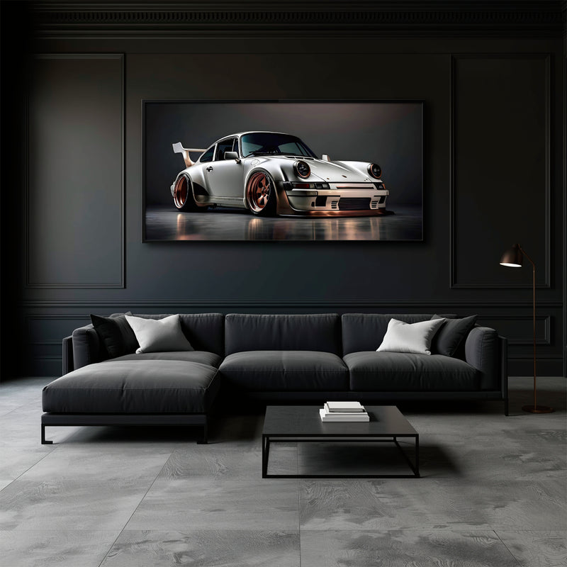 Silver Porsche 911 Steel Outlaw Wall Art