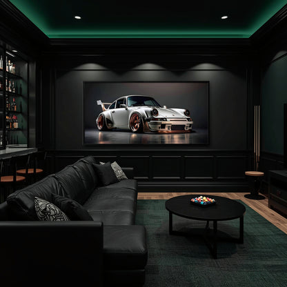 Silver Porsche 911 Steel Outlaw Wall Art