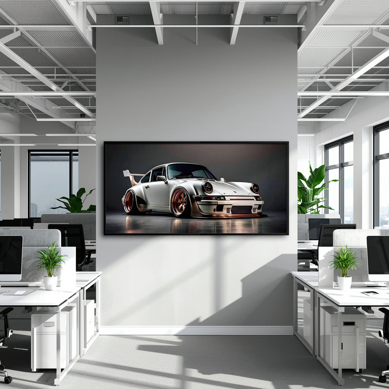 Silver Porsche 911 Steel Outlaw Wall Art